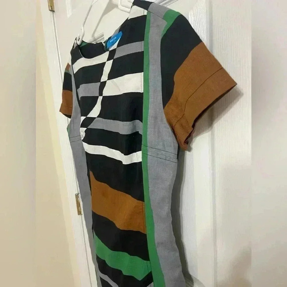 Derek Lam for Design Nation Dress Geometric Sheath Short Sleeve Size 12 - Picture 9 of 11